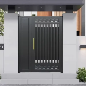 Custom Made Modern Anti Theft Finished Manual Entrance Door Villa Door Aluminum Alloy Outdoor Courtyard Art Gate