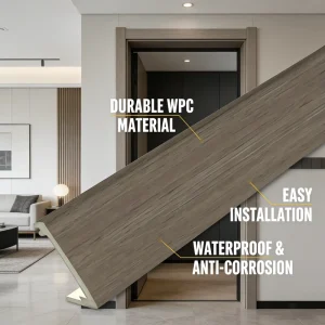 Custom Made Modern WPC Door Casing Waterproof Mildew Resistant Stable Structure