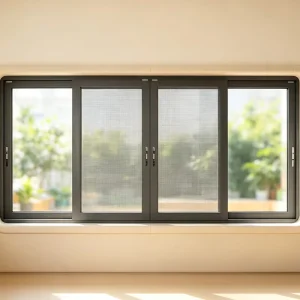Custom Made Sliding Window Aluminum Frame Mosquito Net Double Glazed for Coastal Home