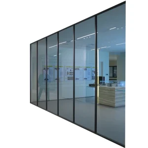 Custom Modern Aluminum Alloy Pivot Door with Tempered Glass, Windproof, Off-Axis, Concealed Swing