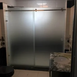 Custom Modern Frameless Folding Frosted Gradient Low Iron Ultra Clear Tempered Glass Bathroom Door Waterproof Balcony Office Use
