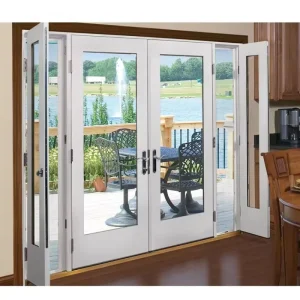 Custom Modern Kitchen Bedroom Balcony Interior Double French Steel Iron Glass Swing Door