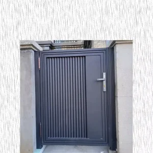 Custom Modern Wrought Aluminum Courtyard Door Automatic Sliding Exterior Outdoor Door