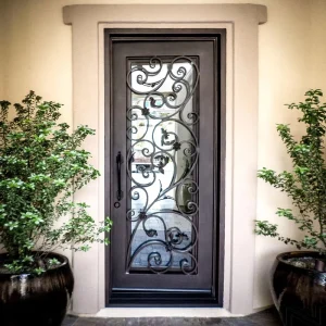 Custom Monogrammed Wrought Iron Door for Homes and Storefronts