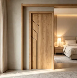 Custom Pattern PVC Film-Laminated Waterproof Interior Door for Residential and Commercial Use