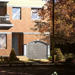 Custom Printed Graphic Polycarbonate Roller Shutter Door with Partial Privacy for Garages and Villas