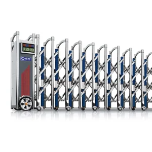 Custom Professional Outdoor Aluminum Alloy Automatic Trackless Retractable Electric Gate for Hotels and Apartments