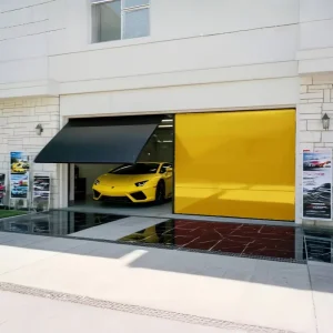 Custom Retractable Tilt-Up Garage Door, Up-and-Over, for 4S Car Shops, Villas, and Residences