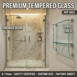 Custom Shower Room Glass Partition Door, 8-12 mm Tempered Safety Glass, Factory Direct