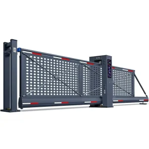 Custom Size Aluminum Alloy Hidden Cantilever Automatic Sliding Double Gate for Industrial Entrance