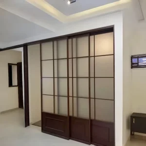 Custom Size Aluminum Alloy Partition Sliding Door Tempered Glass Sound Insulation Minimalist Design Interior Use Balcony