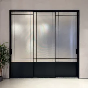 Custom Size Aluminum Alloy Sliding Door Tempered Glass Waterproof Sound Insulation Minimalist for Interior Use Balcony Kitchen