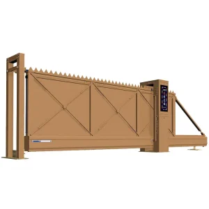 Custom Size Automatic Trackless Hidden Cantilever Sliding Double Driveway Gate Aluminum Alloy