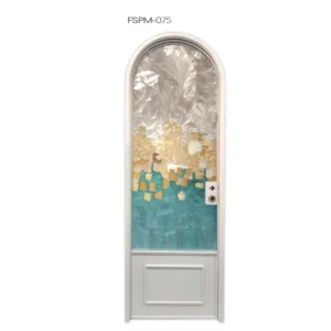 Custom-Size French-Style Aluminum Alloy Glass Arched-Top Casement Door for Living and Dining Rooms