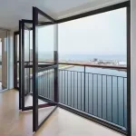 Custom Size Heavy Duty 77mm Aluminum Glass Patio Door for Commercial/Home Use Foldable