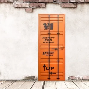 Custom Size Metal Swing Door, Sea Container Style, for Washrooms and Kitchens