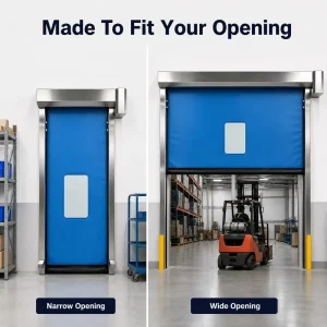 Custom-Size PVC High-Speed Roll-Up Door for Warehouses and Workshops