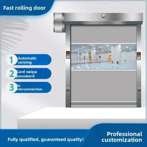Custom Size PVC High-Speed Roller Shutter Door with Automatic Sensor for Food Factory Workshops, Dustproof Sealing