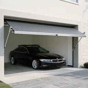 Custom-Size Retractable Tilt-Up Garage Door in Aluminum Alloy and Stainless Steel for 4S Car Shops and Villas