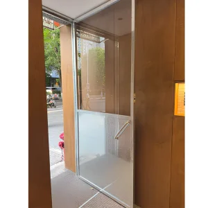 Custom Size Soundproof Aluminum Frame Glass Swing Door