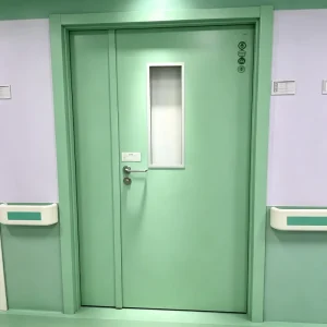Custom Size Soundproof Fireproof Hospital Swing Door with Transfer Printed Panel for Clinic Lab Interior Patient Room