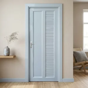 Custom Size Waterproof UPVC Bathroom Interior Swing Door Modern Simple Design
