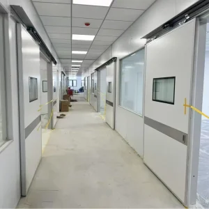 Custom Sliding Single Door with Window for Hospitals and Clean Rooms