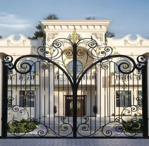 Custom Sliding Wrought Iron Gate for Homes