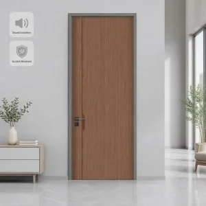 Custom Sound-Insulated Interior Aluminum-Frame Wood Door, Moisture-Proof and Paint-Free, for Hospital and Home Use