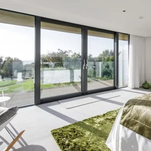 Custom Soundproof Aluminum Framed Double Coated Glass Sliding Door with Locking Security Lift Slide Heavy Duty Sliding Doors