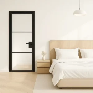 Custom Soundproof Double Glazed Tempered Glass Swing Door for Hotel and Office Entrance