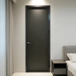 Custom Specialty-Shape Exterior Aluminum Casement Door, Narrow Frame, Single, Modern