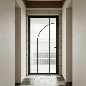 Custom Steel Frame Interior Swing Casement Door with Clear Glass, Personalized Color, Texture and Hardware