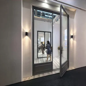 Custom Steel-Frame Swing Entry Door, 65 mm Profile, Soundproof, Weatherproof
