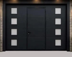 Custom Steel Sectional Folding Garage Door, 16×7, WiFi Control, Pedestrian Gate, Energy Saving, Anti-Theft, Double