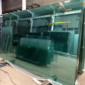 Custom Tempered Glass Door for Industrial Curtain Wall Outdoor Kitchen Bathroom Entry Staircase Solar Lighting