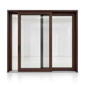 Custom USA Standard Larch Aluminum-Clad Wood Door with Concealed Drainage
