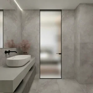 Custom Ultra Narrow Frameless Glass Doors Modern Interior Single Panel Changhong Glass for Bedroom Kitchen & Bathroom