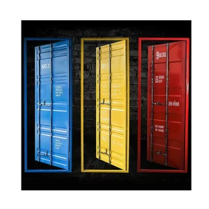 Custom Washroom Kitchen Metal Door Container Style Custom Size Single Door Swing Door for Bar Restaurant Decoration