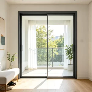 Custom Windproof Dustproof Sealed Low Maintenance Aluminum Glass Sliding Door for Enclosed Balcony