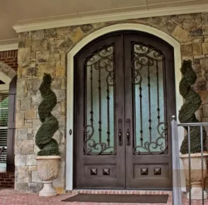 Custom Wrought Iron Cast Iron Door, American Industrial Style