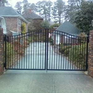 Custom Wrought Iron Double Courtyard Driveway Gate