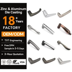 Custom Zinc-Aluminium Alloy Die-Cast Lever Door Handle