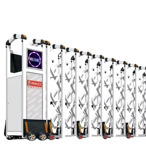 Customizable Automatic Sliding Telescopic Stainless Steel Door for Hotels and Industrial Sites