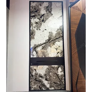 Customizable Modern Cast Aluminum Entry Door 3D Stereo Relief Waterproof Exterior Door