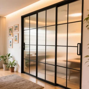 Customizable Modern Waterproof Aluminum Sliding Door with Tempered Glass for Apartment Villa Exterior Use