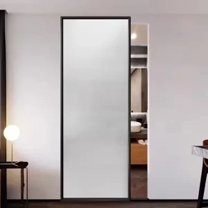 Customizable Soundproof Glass Sliding Wall Pocket Doors Frosted Pocket Door System