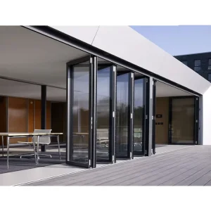 Customized 6-Panel Sliding French Aluminum Bifold Folding Door with Hardware for Exterior Applications