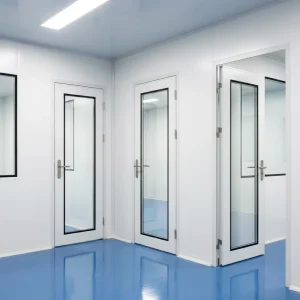 Customized Aluminum Alloy Double Swing Door for Industrial Workshop, Warehouse, and Clean Room