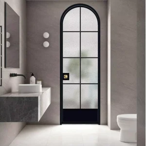 Customized Aluminum Alloy Glass Interior Door, Minimalist Side-Opening, Waterproof and Soundproof